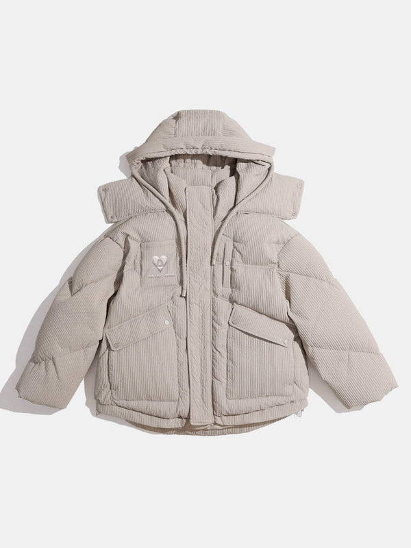 Fvshya City Of Love Solid Hooded Down Coat