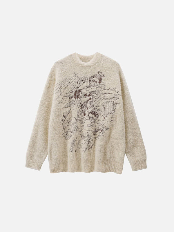 Fvshya Angel Graphic Sweater