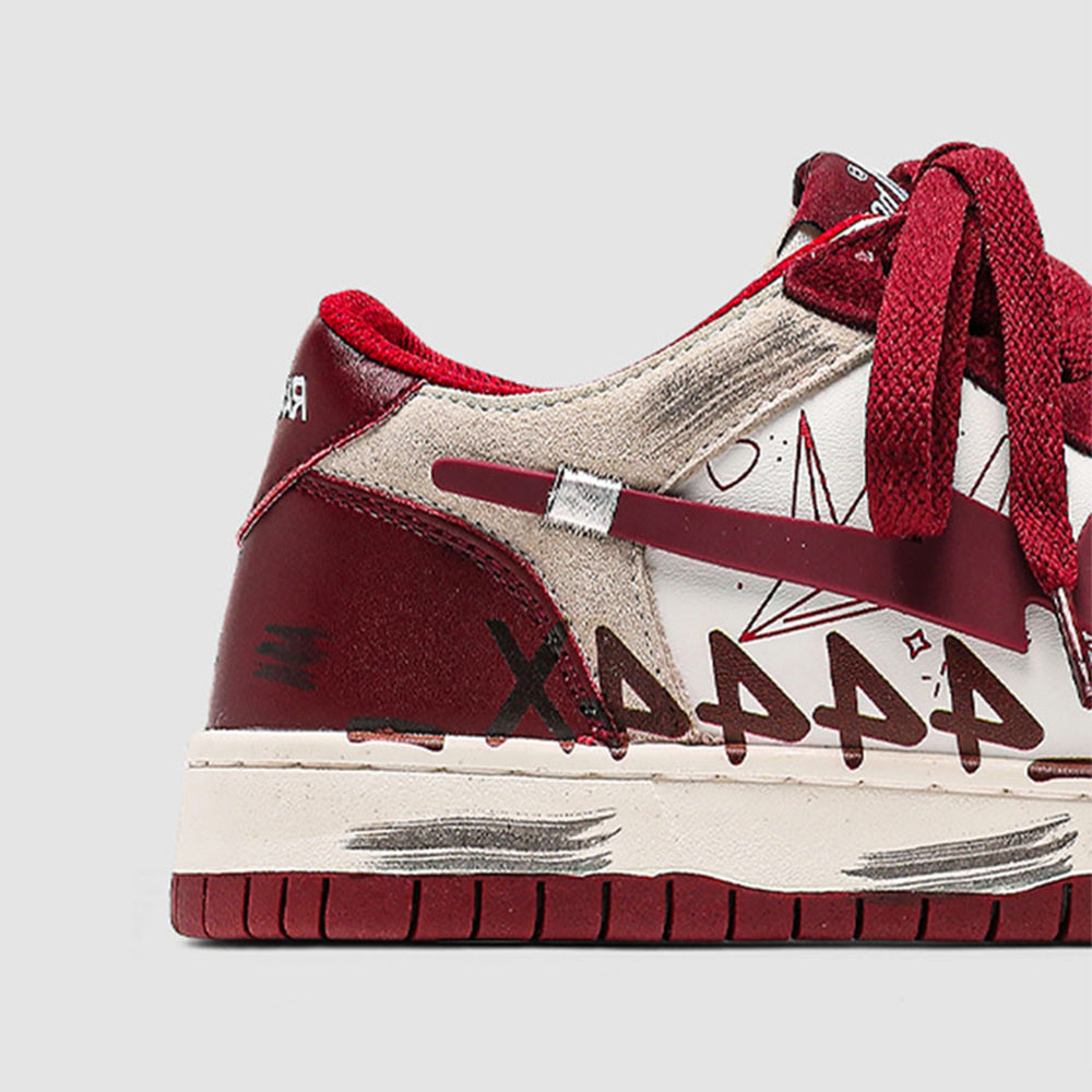 Fvshya H-Block Flower Canvas Skate Shoes