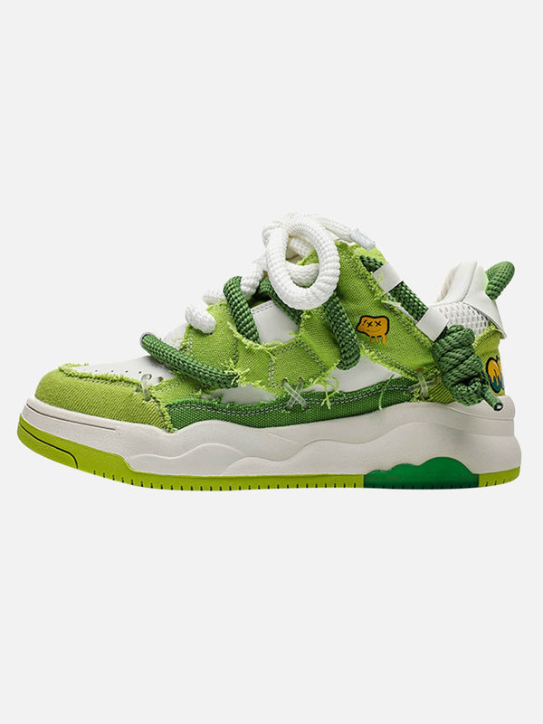 Fvshya Casual Contrast Color Platform Sneakers - 1626