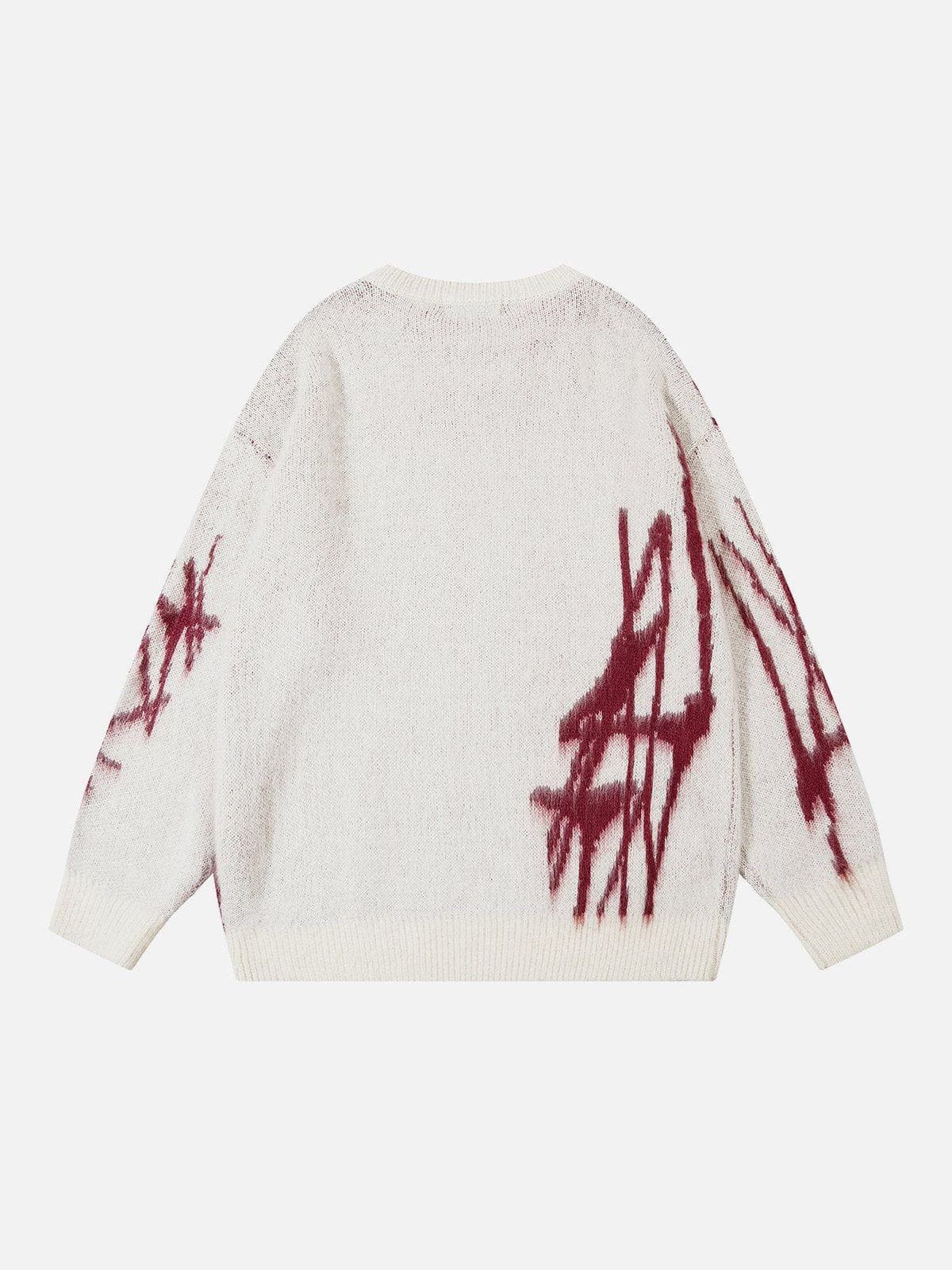 Fushya Irregular Graffiti Sweater