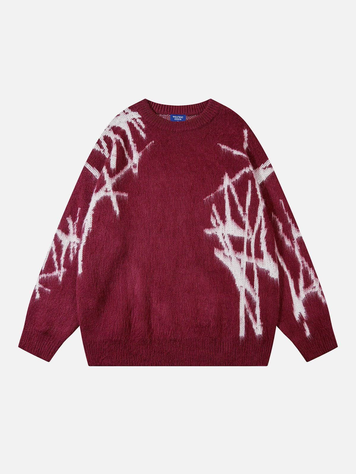 Fushya Irregular Graffiti Sweater