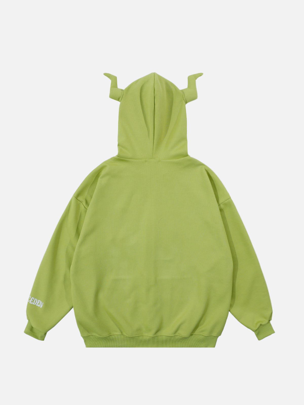 Fushya Horn Design Flocking Spider Zip Up Hoodie