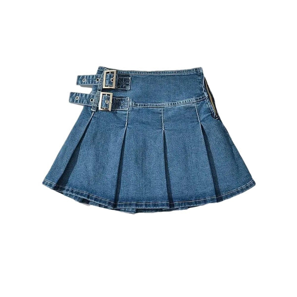 Fvshya Vintage Denim Mini Skirt