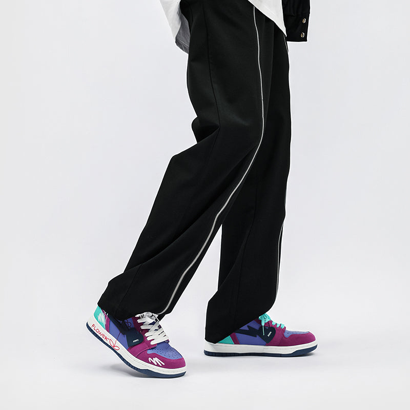 Fvshya H-Block Flower Canvas Skate Shoes