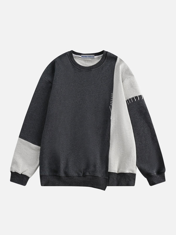 Fvshya Asymmetrical Patchwork Sweatshirt