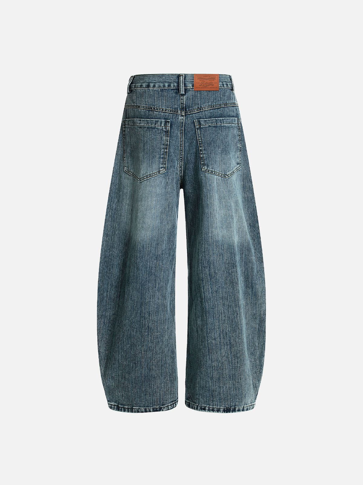 Fushya Embroidery Baggy Barrel Jeans
