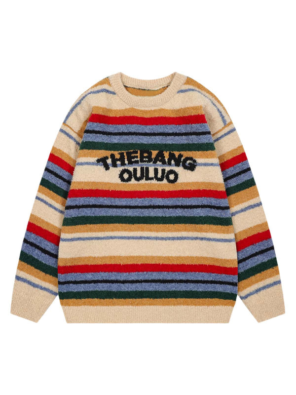 Fvshya Vintage Striped Sweater - 2344
