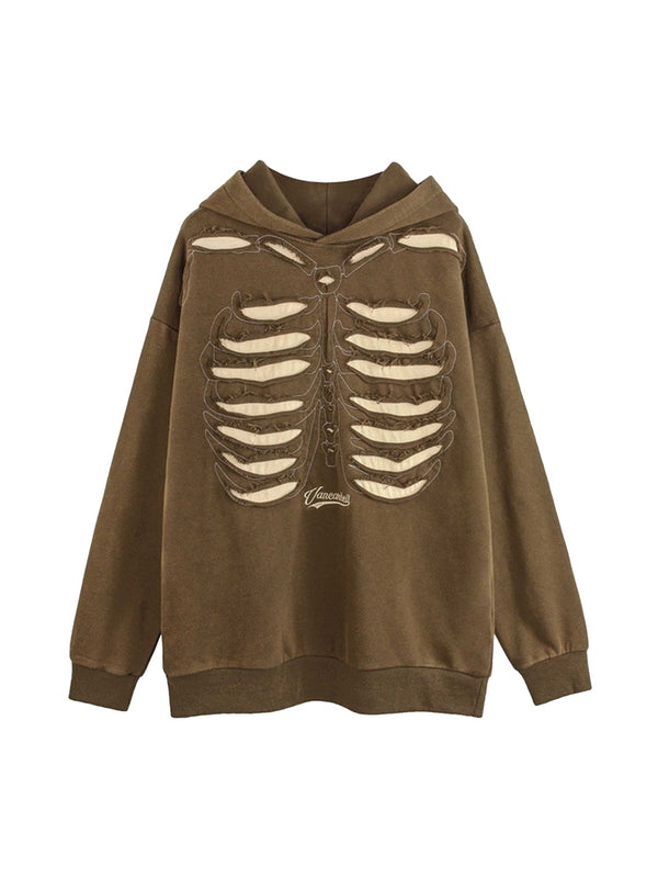 Fvshya Washed And Aged Hooded Sweatshirt  - 1674