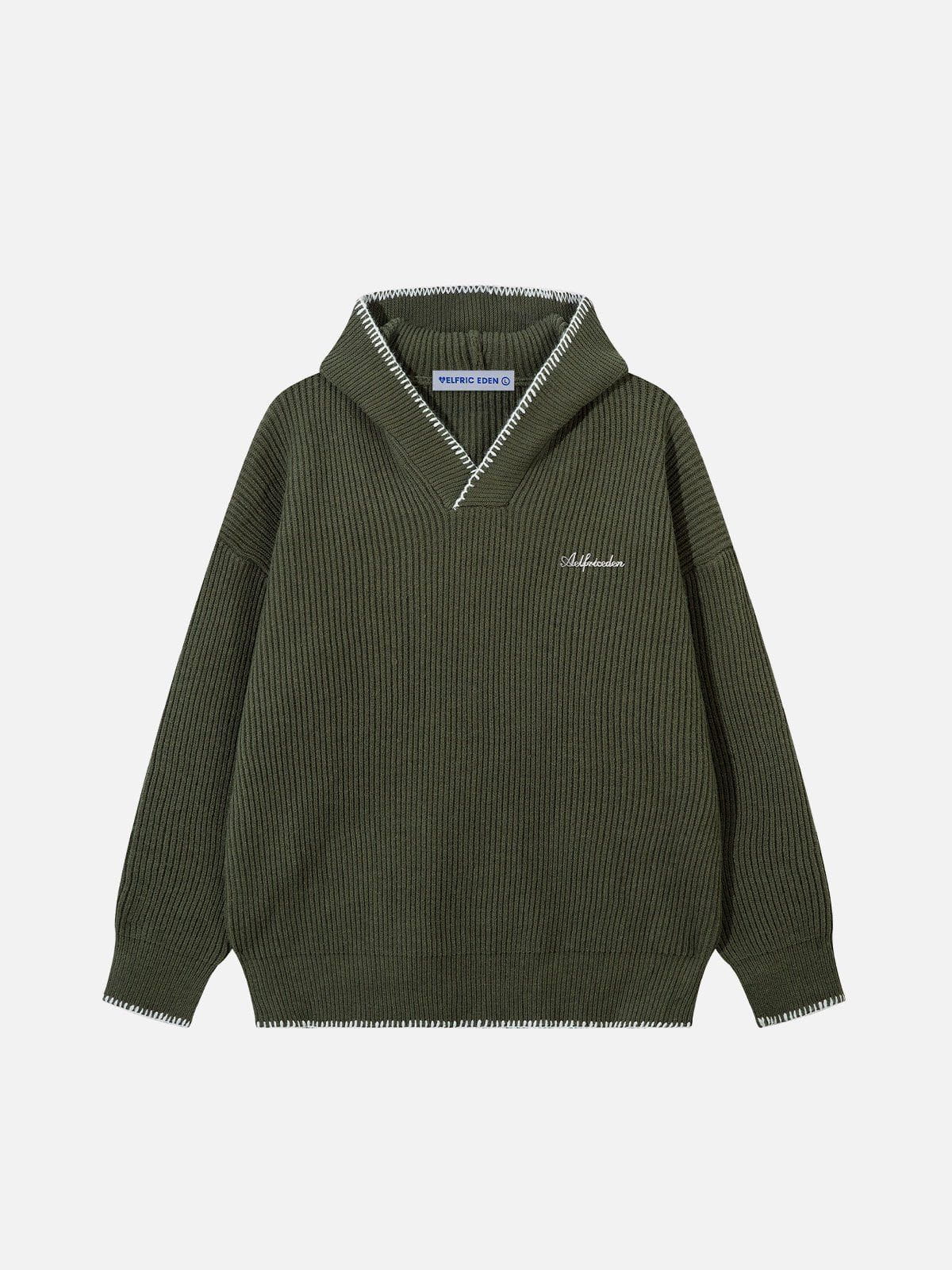 Fushya Line Patchwork Knit Hoodie