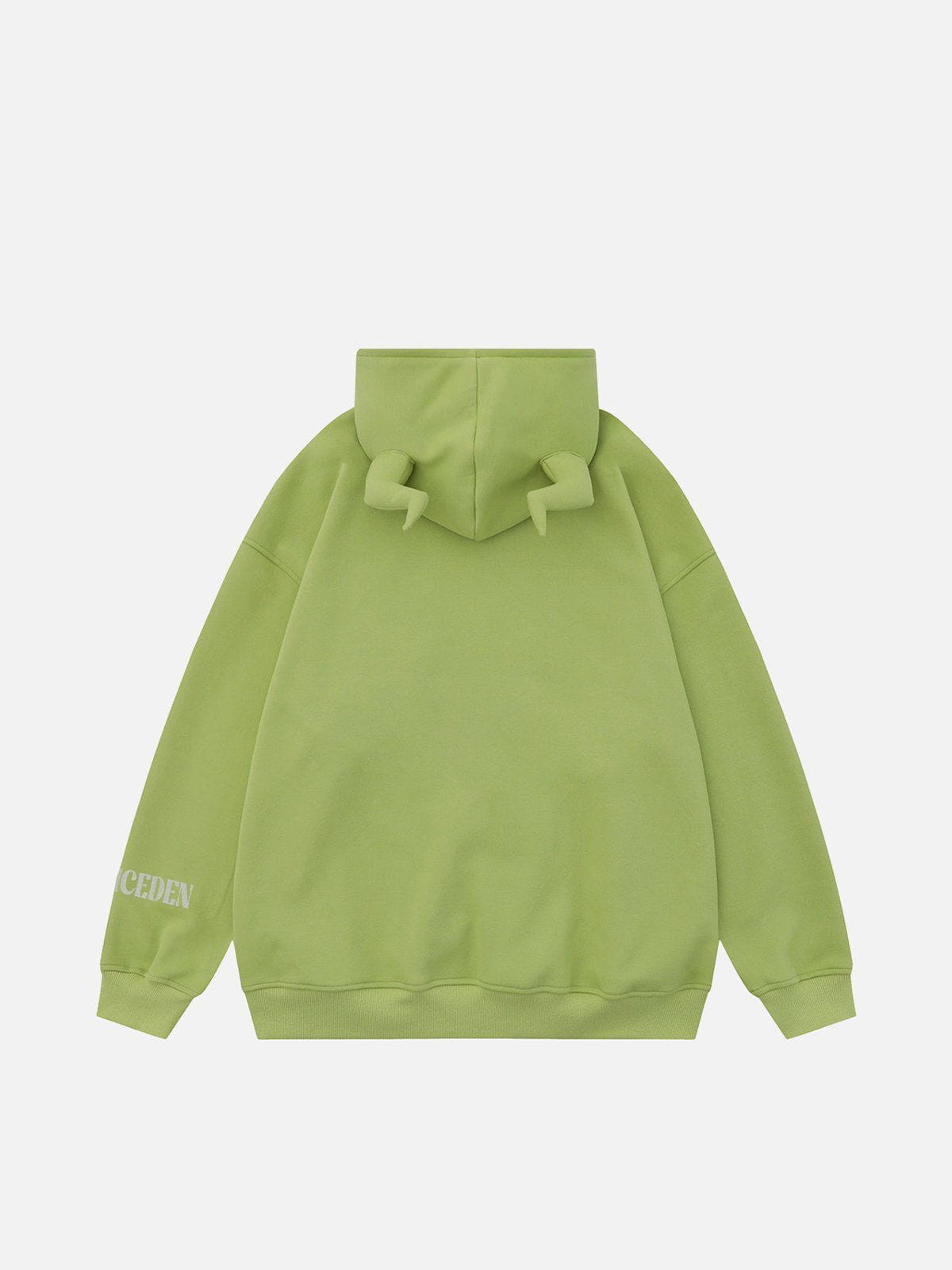 Fushya Horn Design Flocking Spider Zip Up Hoodie