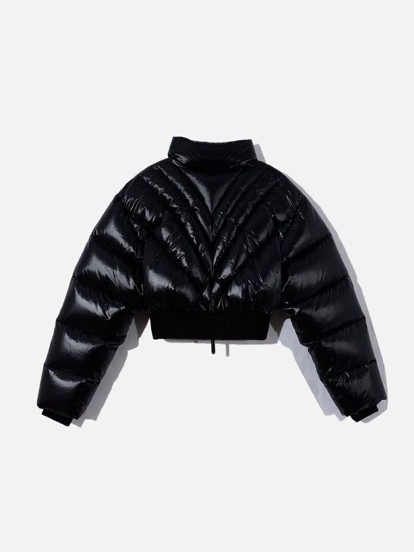 Fvshya Solid Cropped Puffer Down Coat