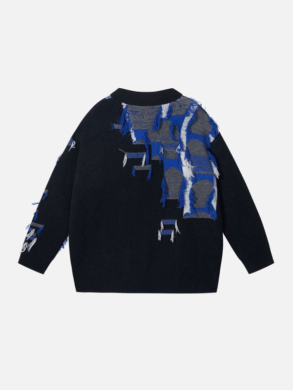 Fvshya Tassel Patchwork Cardigan