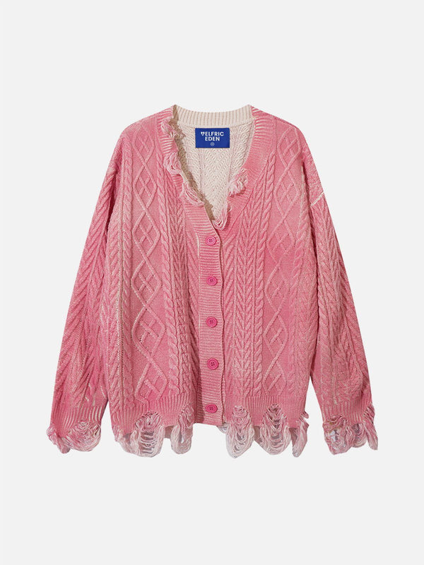 Fvshya Washed Distressed Cardigan