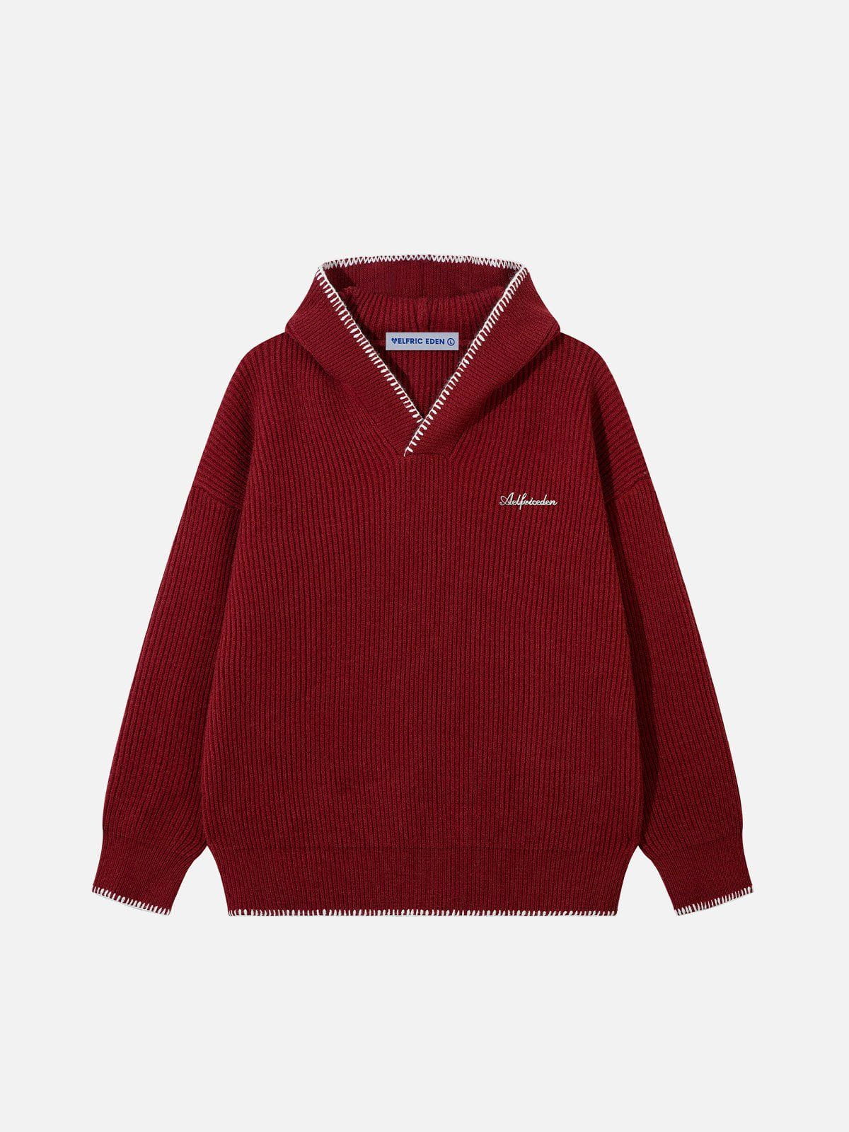 Fushya Line Patchwork Knit Hoodie