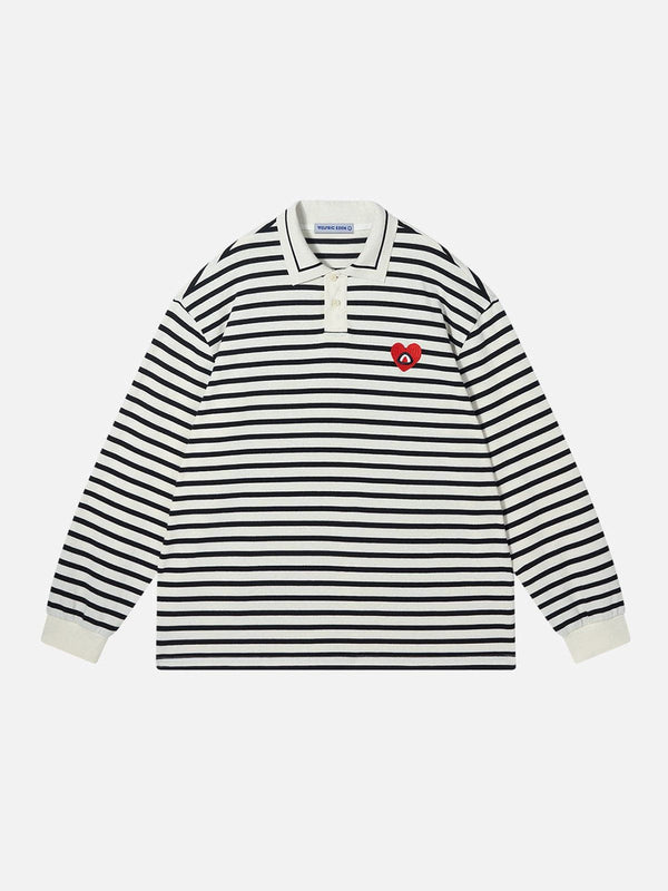 Fvshya Embroidery Heartie Polo Sweatshirt