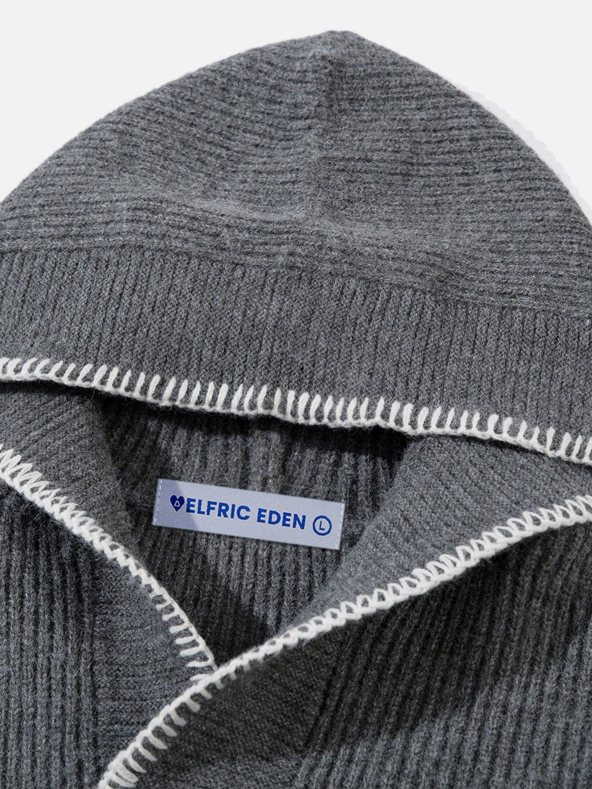 Fushya Line Patchwork Knit Hoodie