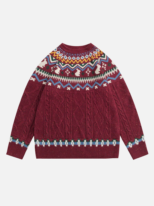 Fvshya Fair Isle Knit Sweater