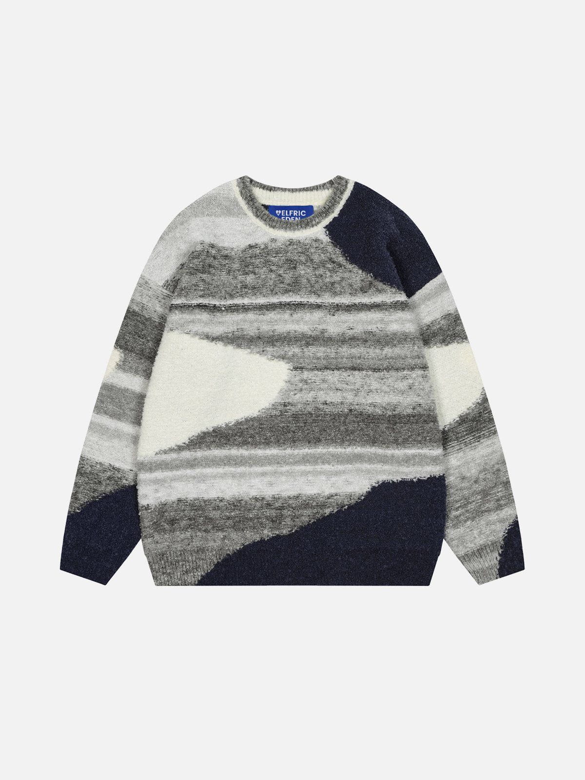 Fvshya Irregular Color Blocking Sweater