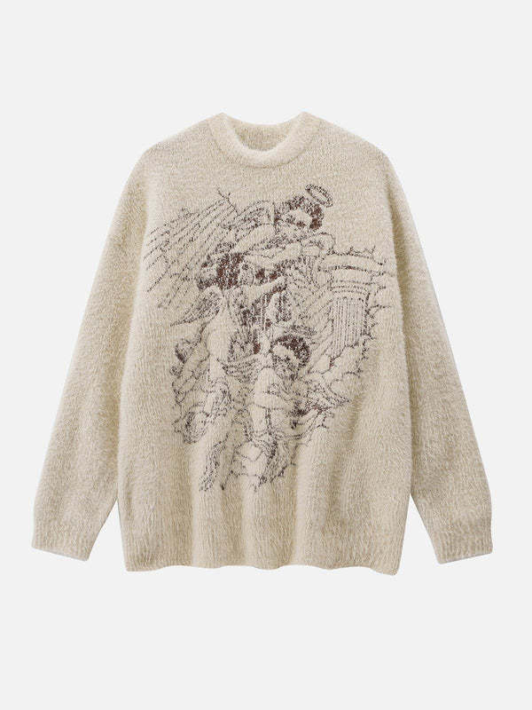Fvshya Angel Graphic Sweater