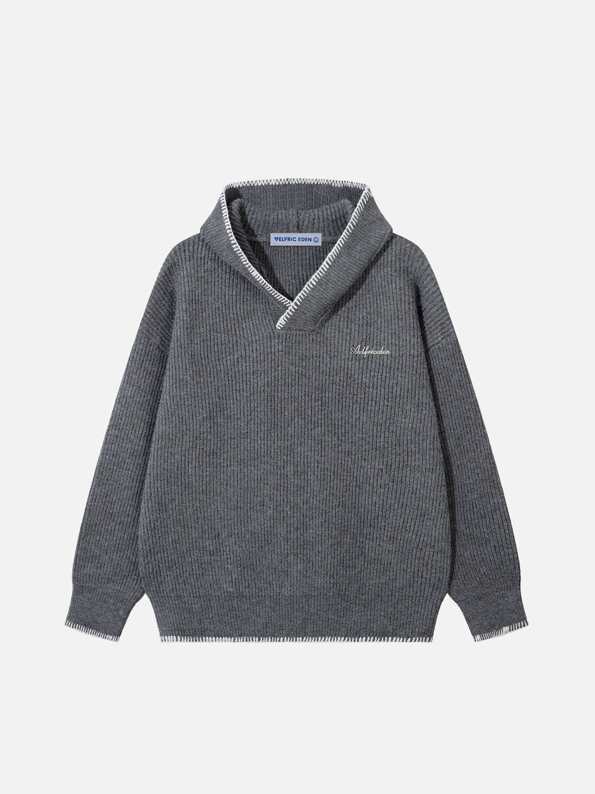 Fushya Line Patchwork Knit Hoodie