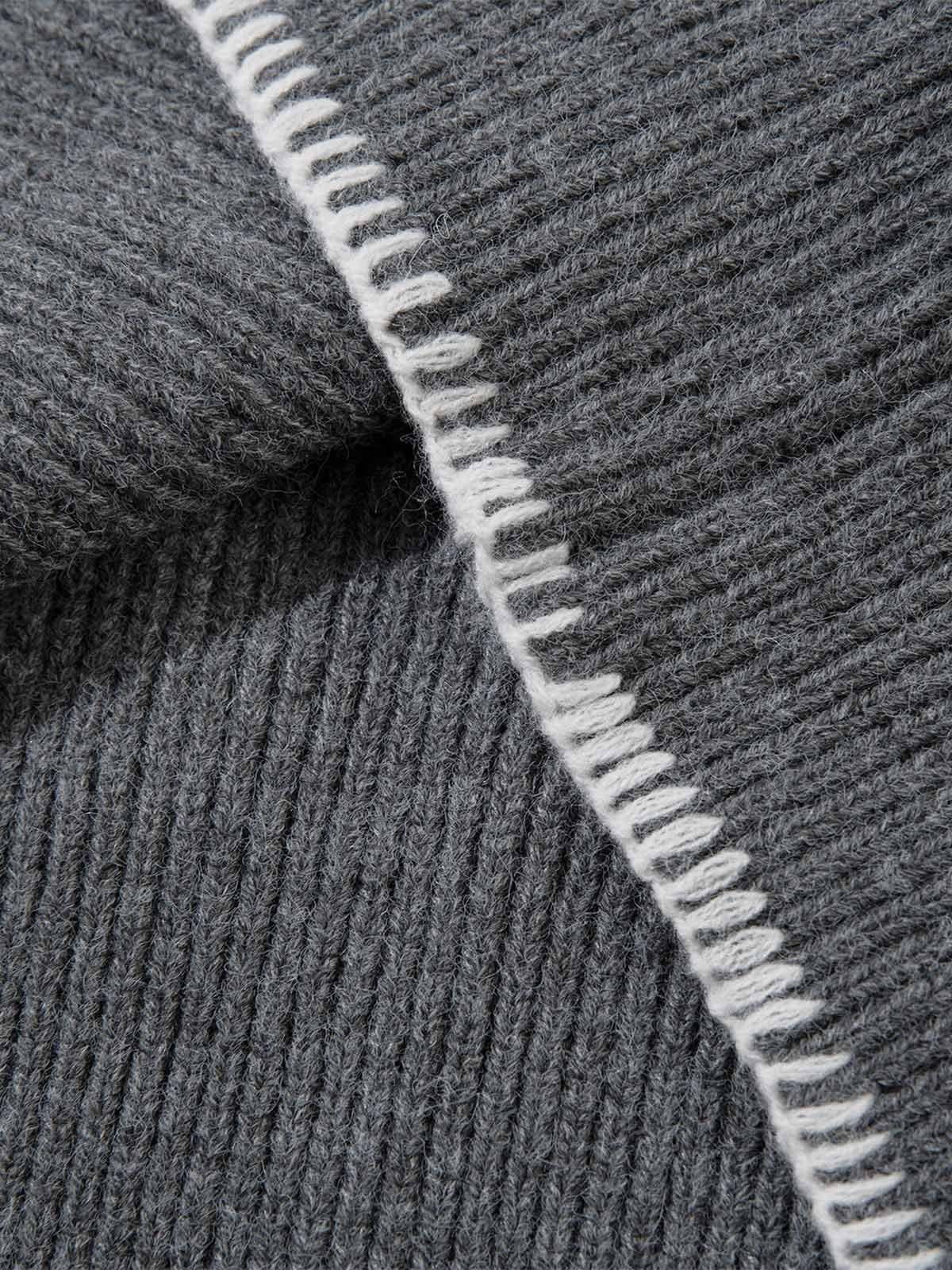Fushya Line Patchwork Knit Hoodie