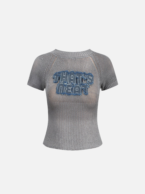 Fvshya Embroidery Washed Knit Tee