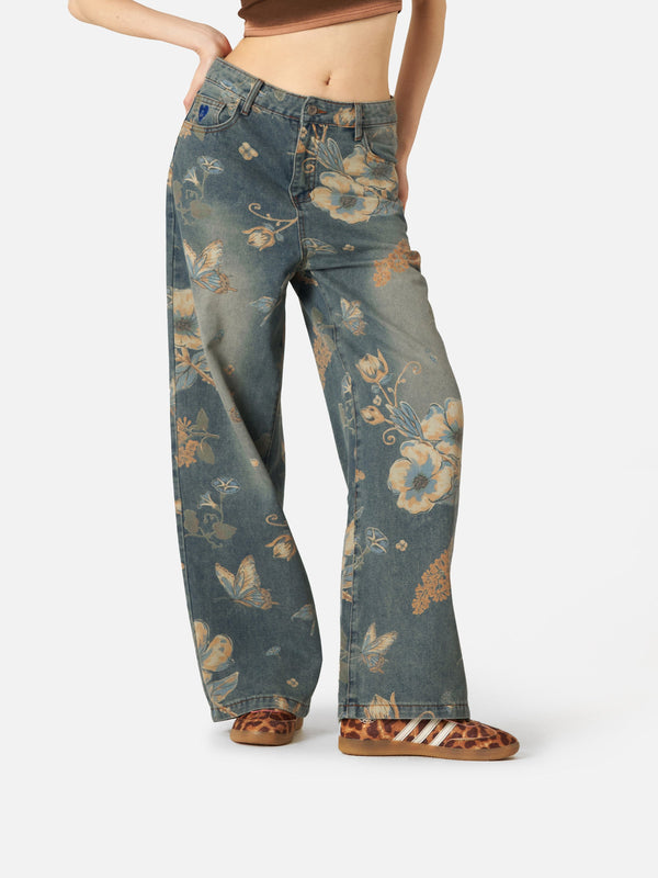 Fvshya Flower Baggy Jeans